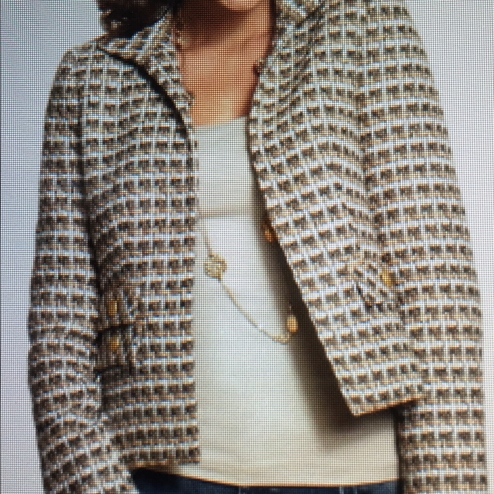 NWT CHICO'S NEUTRAL TWEED JACKET