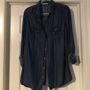Oversized jean top