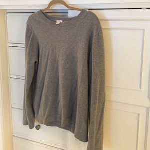 Gray cotton/wool sweater