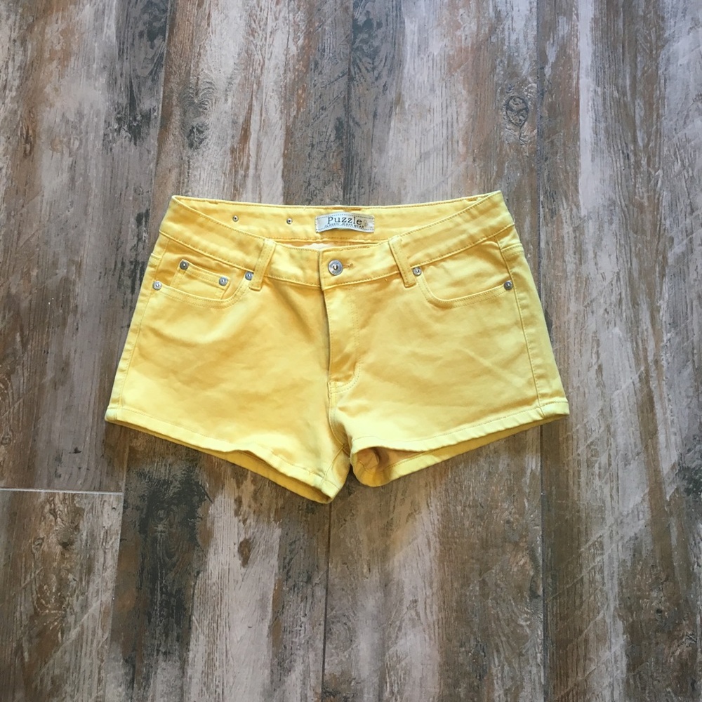 💫Puzzle  Classic bright yellow Shorts