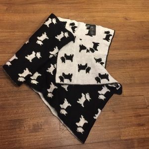 NWOT Black and white dog scarf
