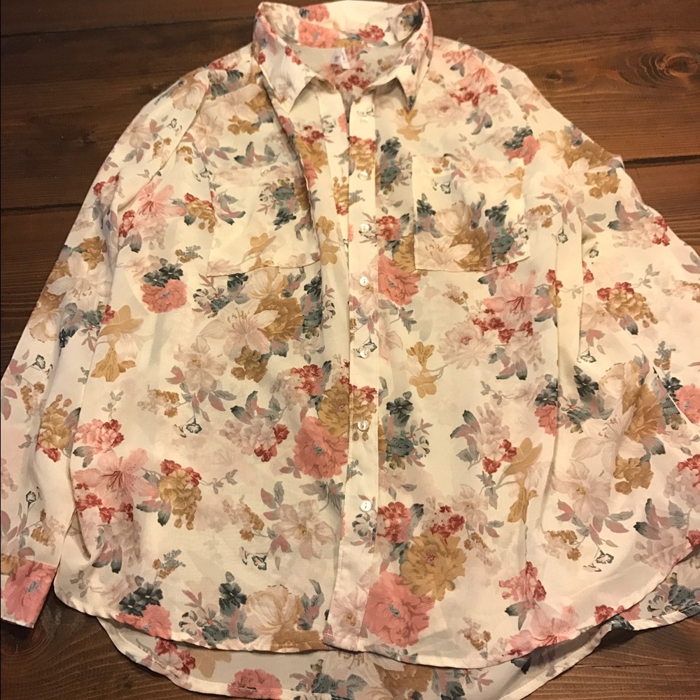 Long floral top