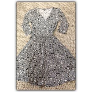 Black and white casual dress