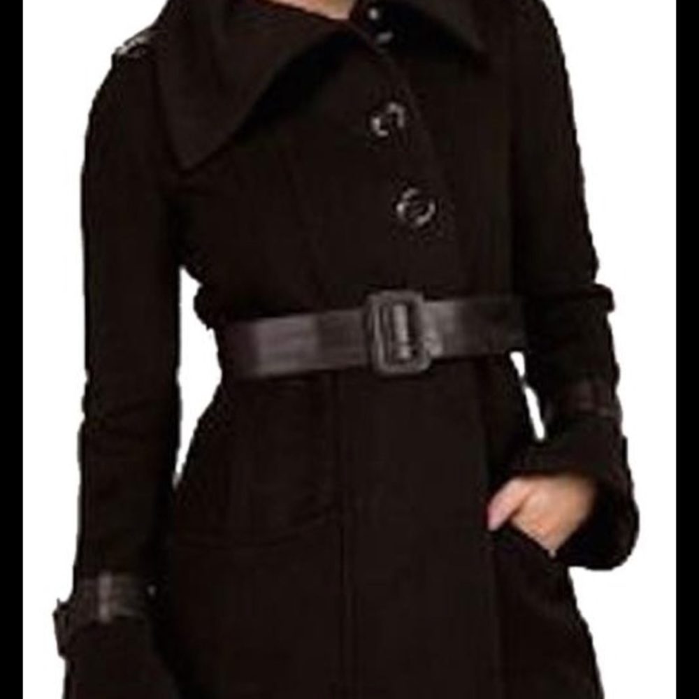 Mackage Wool & Leather Coat