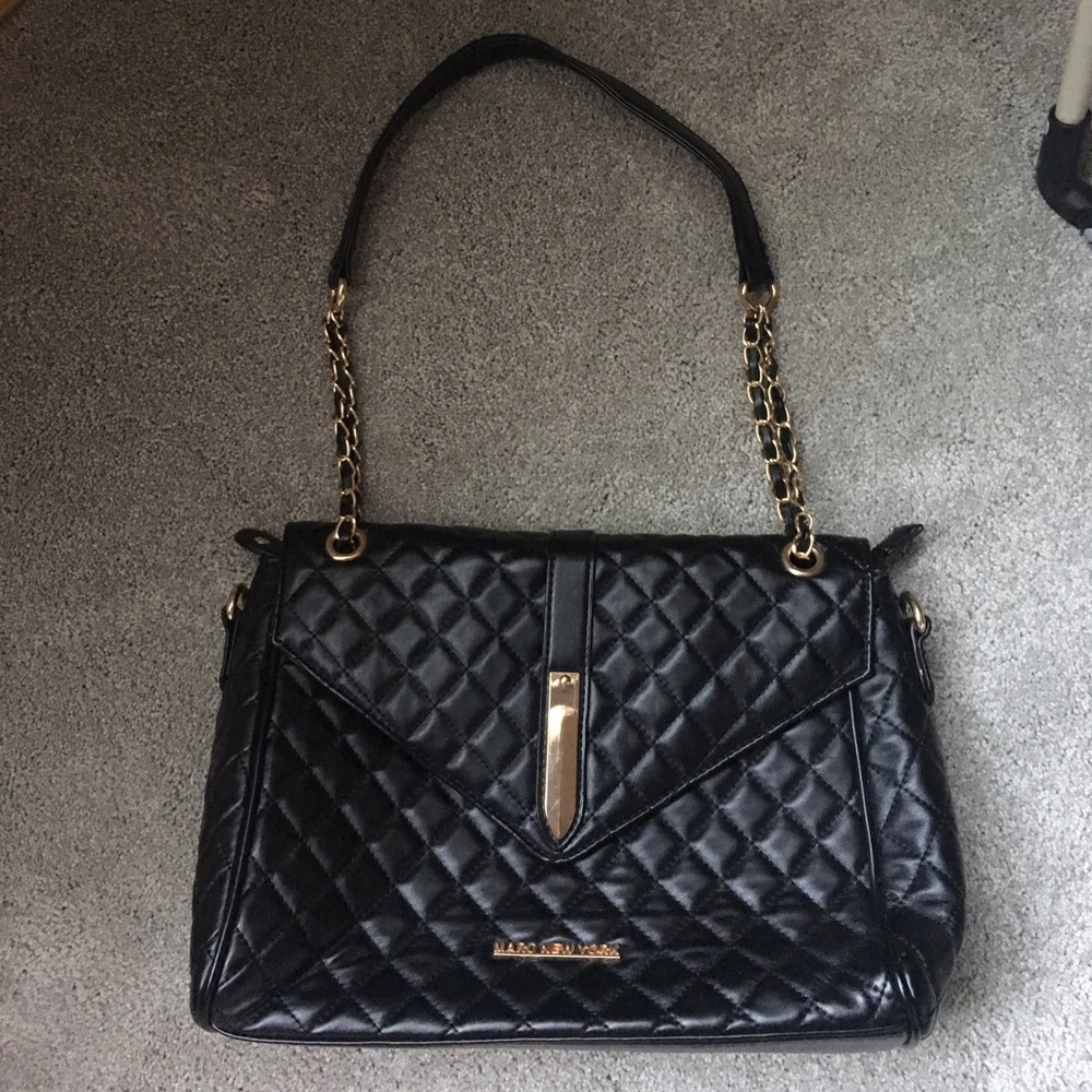 Black quilted purse