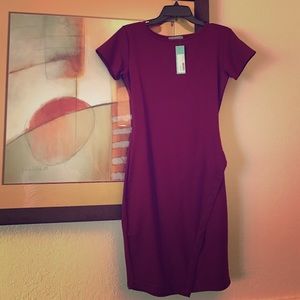 Loveappella Zola Knit Dress-Burgundy-Large