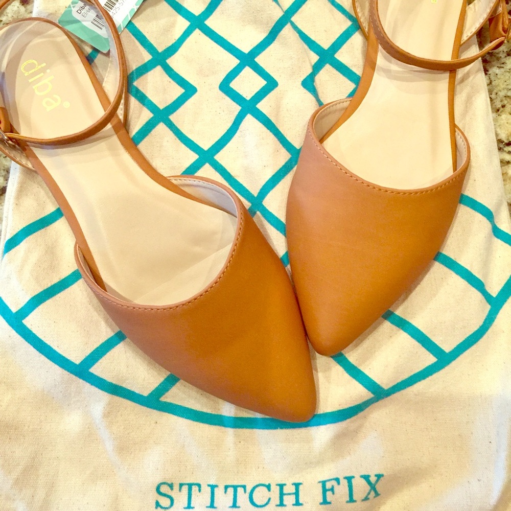 NWT Size 7 flats with ankle wrap from Stitch Fix