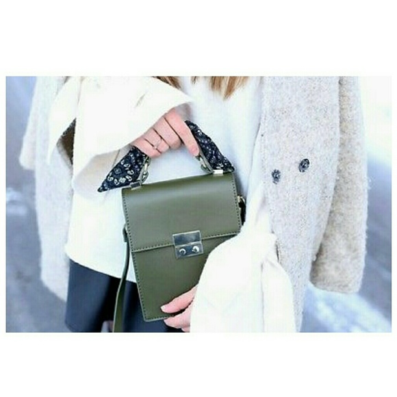 Zara Olive Green Crossbody Bag - Picture 3 of 7