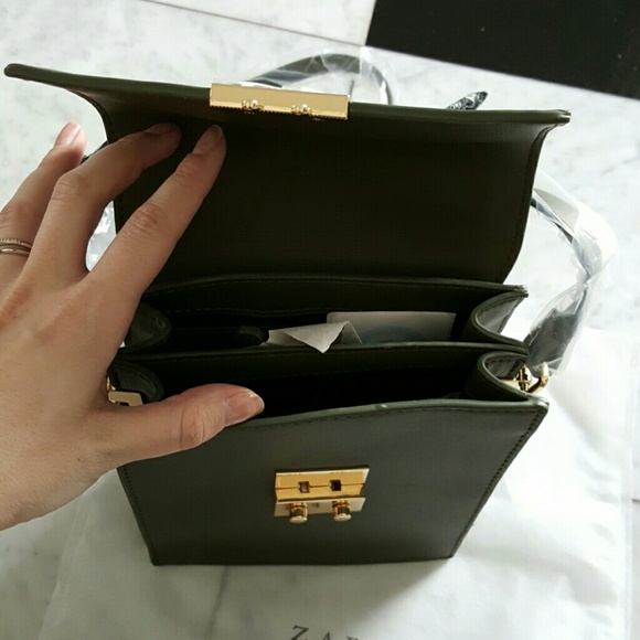 Zara Olive Green Crossbody Bag - Picture 7 of 7