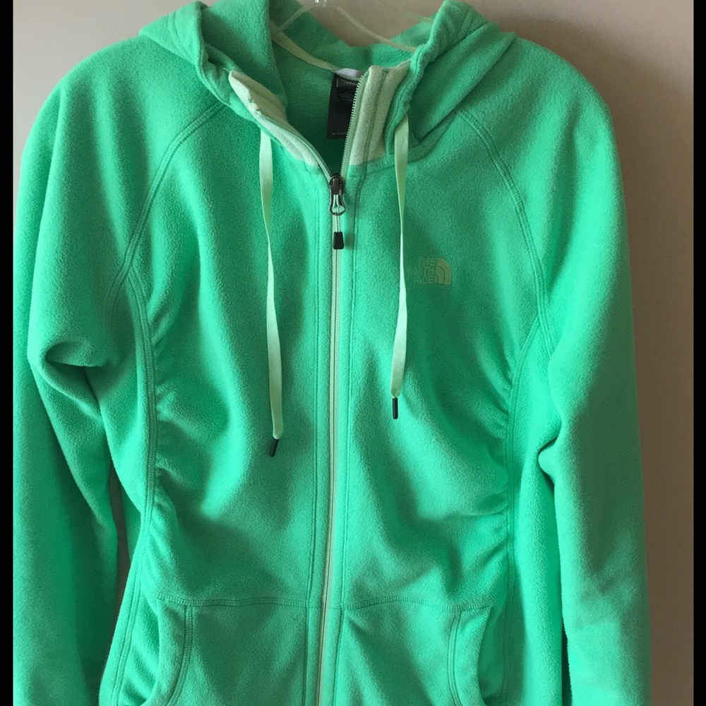 Green North Face fleece
