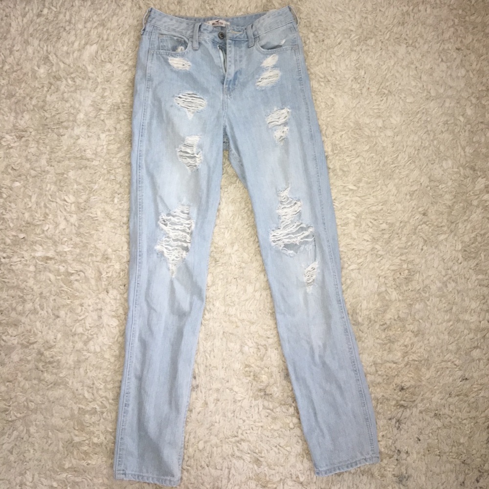 Ripped Hollister Light Wash Jeans