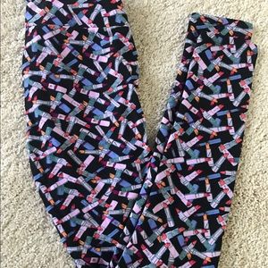 LuLaRoe Leggings OS Lipstick