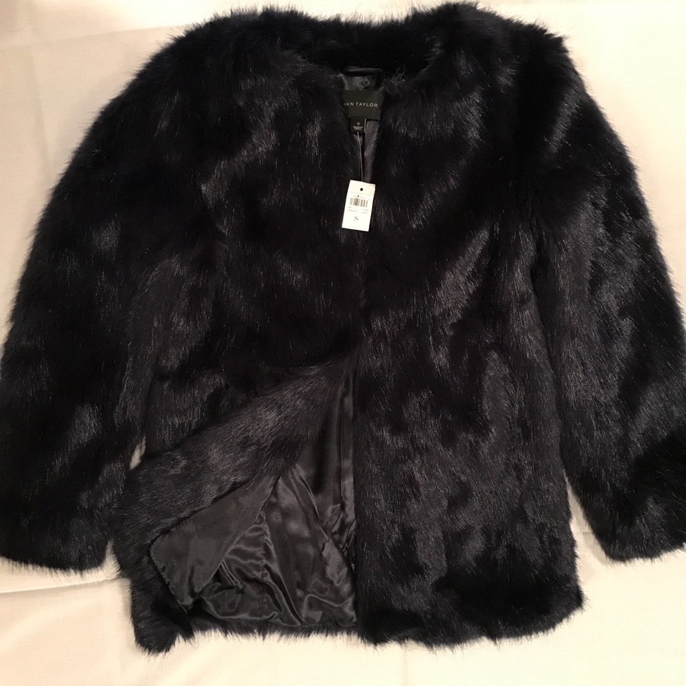 Ann Taylor Faux Fur Coat - Size S