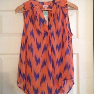 Prague Split Neck Blouse- NWT!