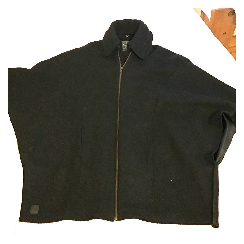 Black batwing coat
