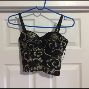 Cute black and gold details corset