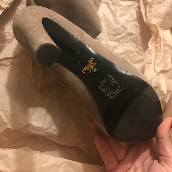 Taupe Prada boots size 38.5 - Picture 3 of 4