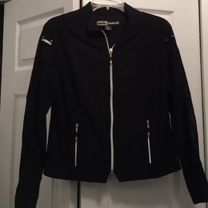 Authentic Jamie Sadock Black Crop Moto Jacket
