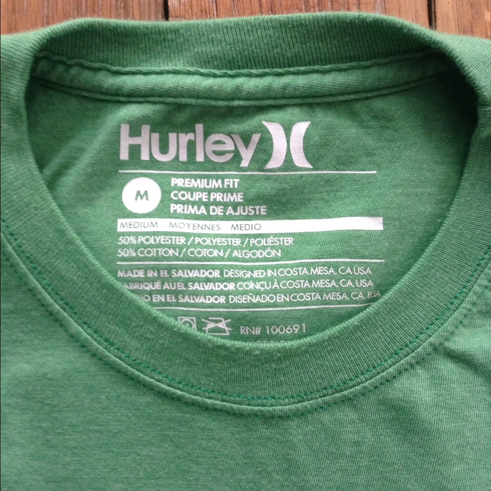 Solid Green Hurley Shirt