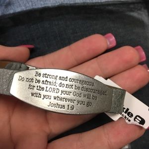 grey leather bracelet