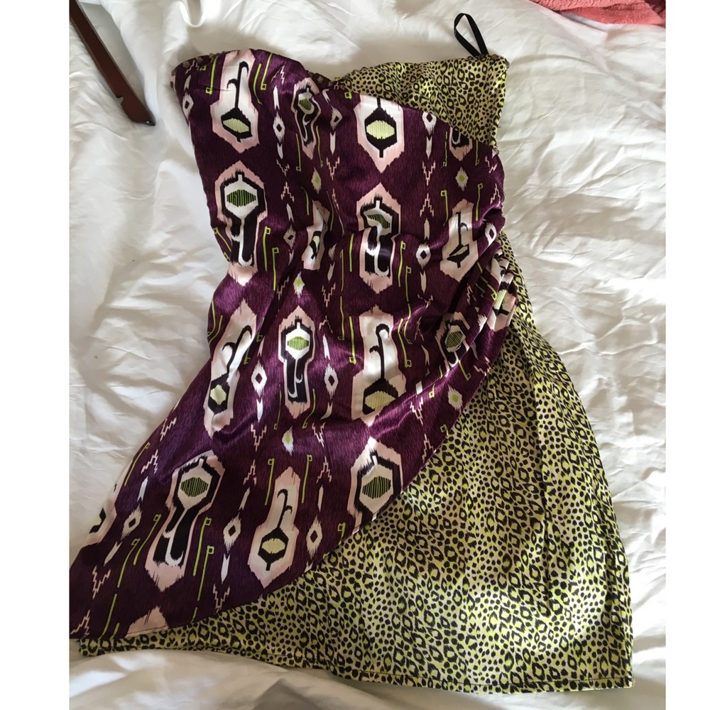 Fun Pattern Sweetheart Dress Ikat Leopard