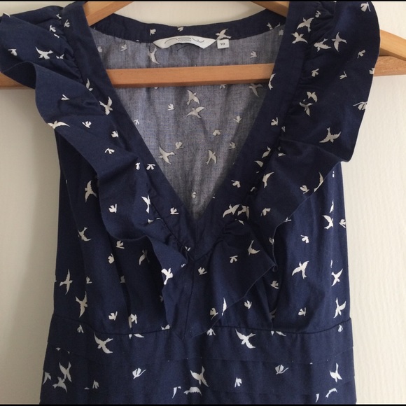 Navy bird dress, US size 6 - Picture 3 of 4