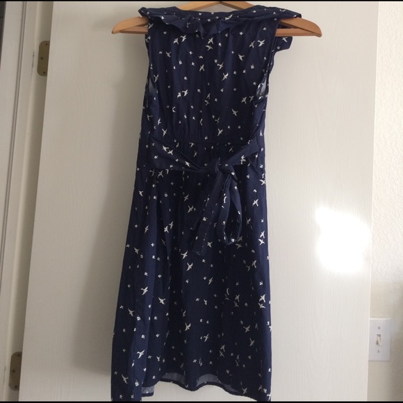 Navy bird dress, US size 6 - Picture 4 of 4