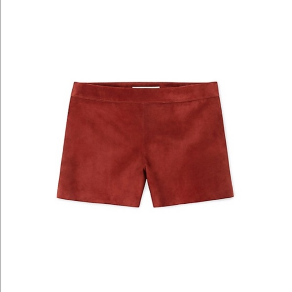 Tory Burch Short Suede Shorts Brick Sz 2 - Picture 2 of 4