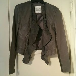 Grey leather jacket