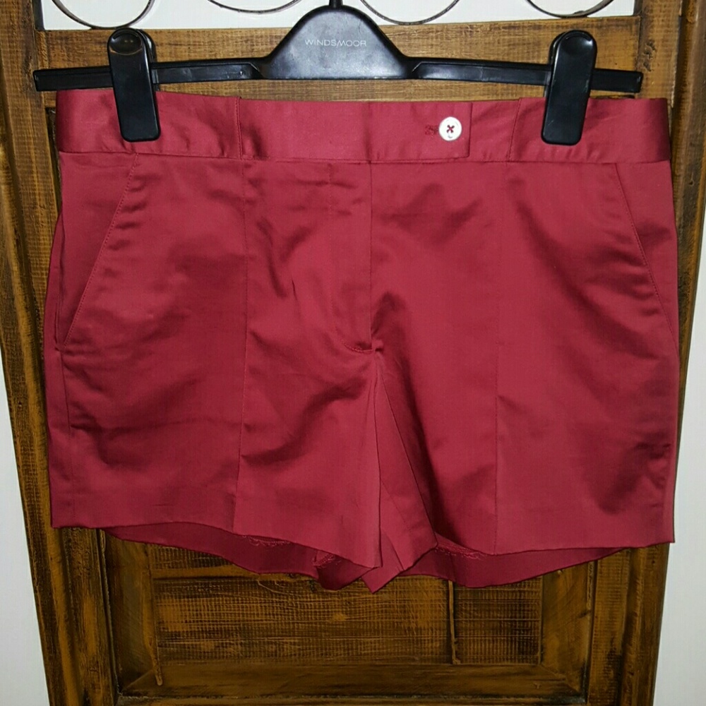 Awesome Black Fleece cranberry color shorts