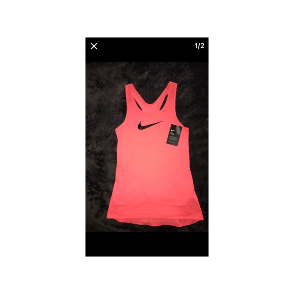 Nike coral pink racer back tank, size Small