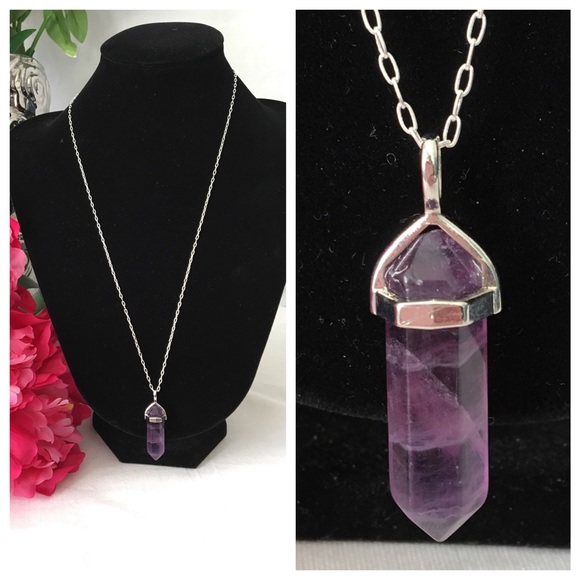 Jewelry - Purple Crystal Bullet Necklace