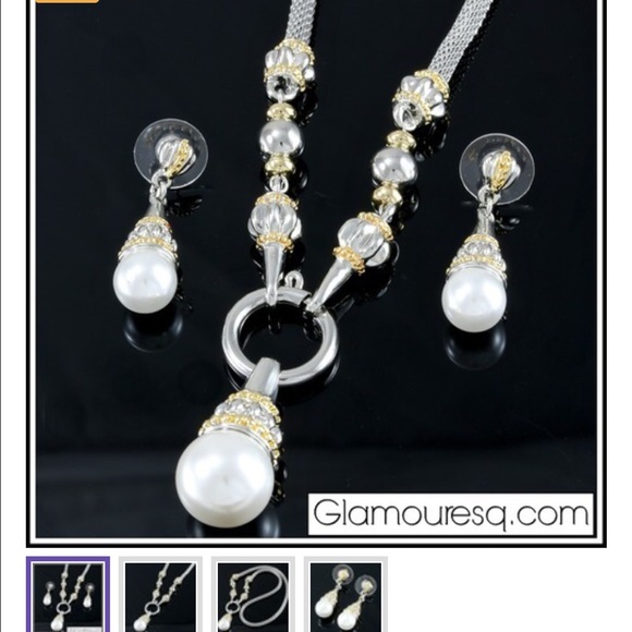 18K Gold High End Jewelry & Mother of Pearls Set - Picture 1 of 4