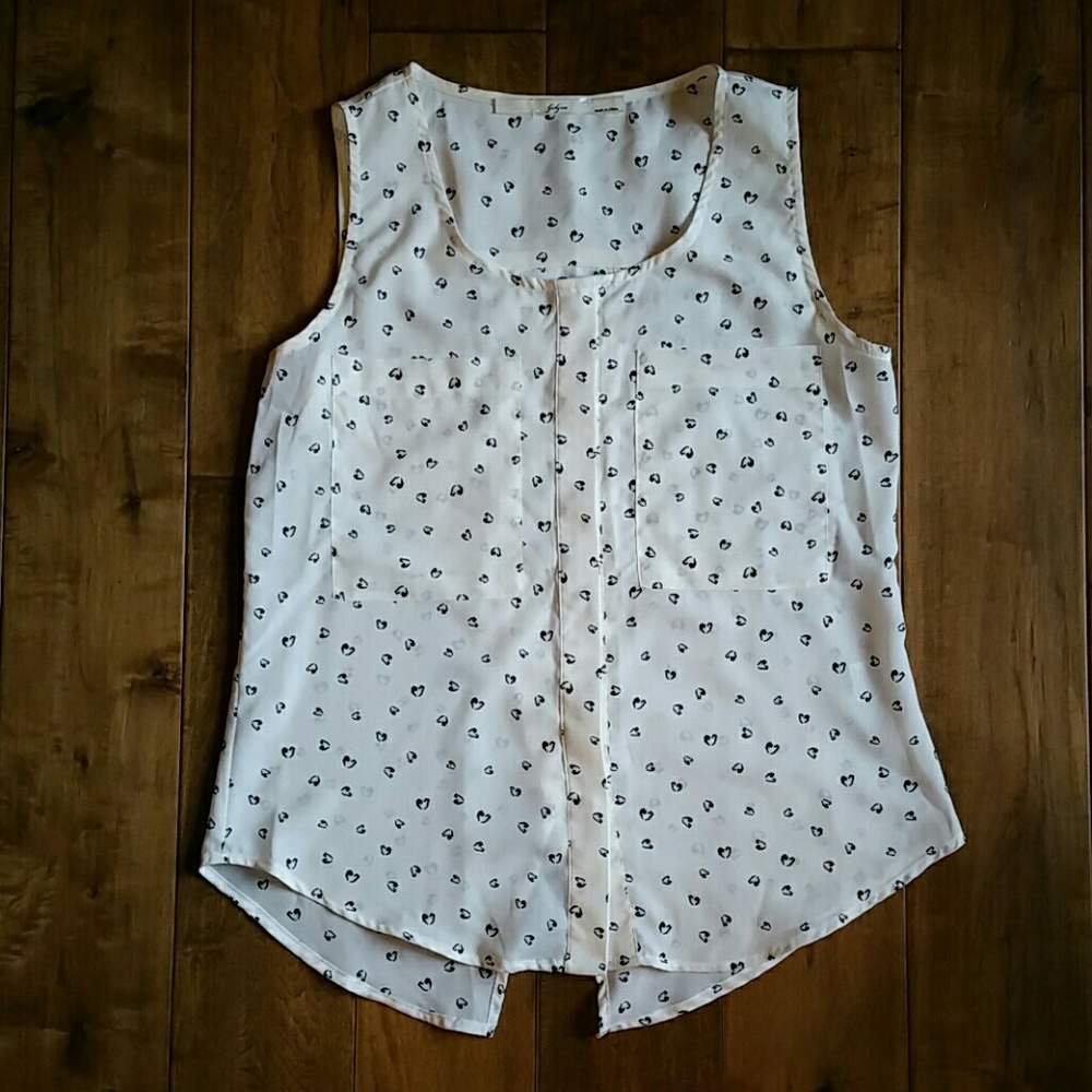 XS Gibson heart print tank