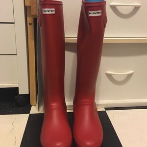 Red Hunter Rain boots
