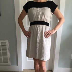 Loft tan & black dress