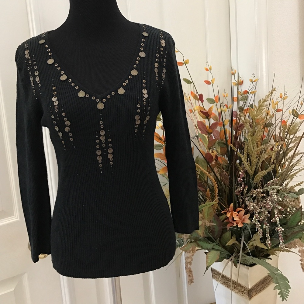 Sweater pull over body loose fit stretch