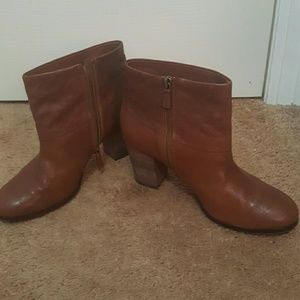 Beautiful brown leather ankle boots