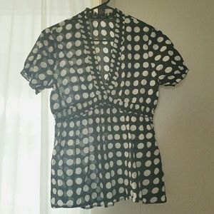 Black and white polka dot shirt