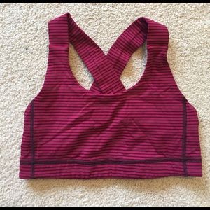 Lululemon striped racerback sports bra