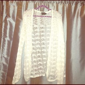 Light white knit cardigan