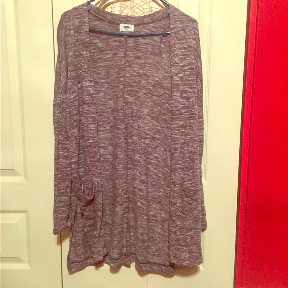 Purple and White Cardigan
