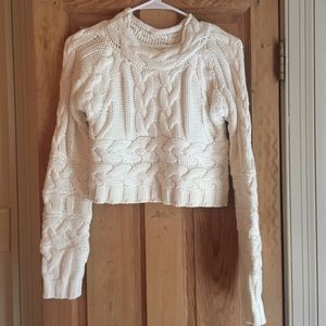 Brand New FL&L Crop Cable Knit Sweater