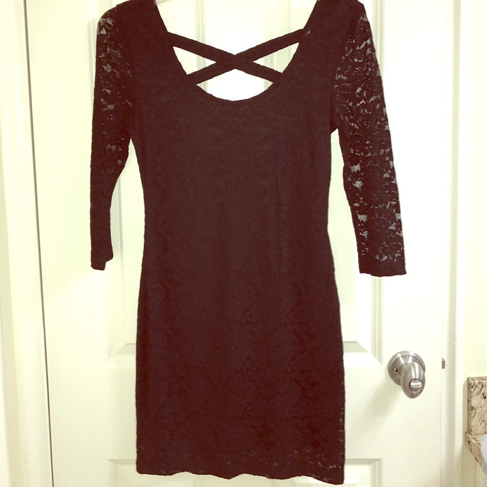 Black tight dress