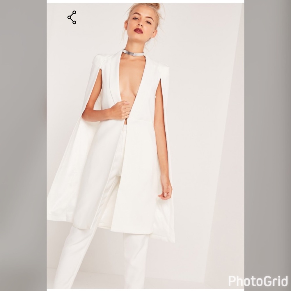 Longline cape blazer