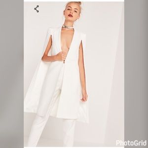 Longline cape blazer