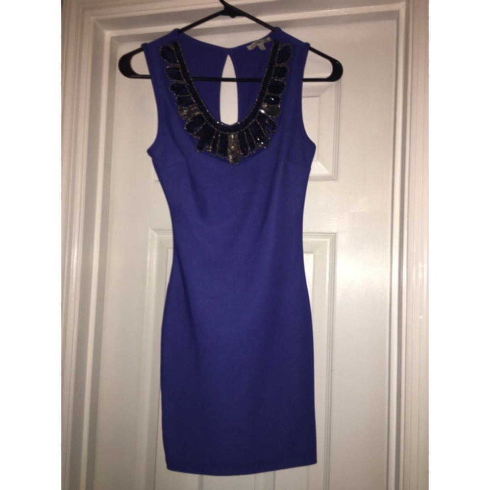 Royal Blue Fitted Dress