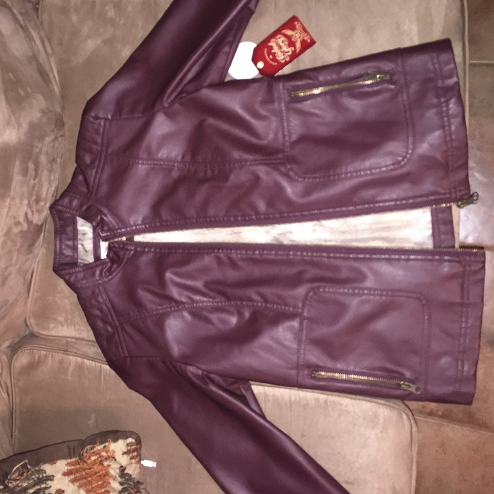 Faded Glory faux leather jacket-missy. Size XS 0-2