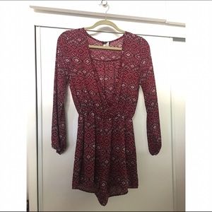 Romper/ burgundy