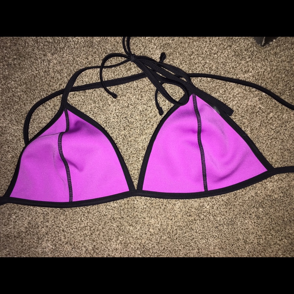 Purple and Black string bikini top